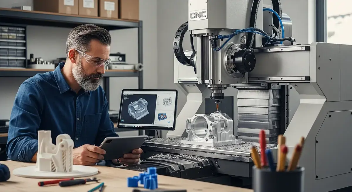 Modernes handwerk trifft auf digitale technologien